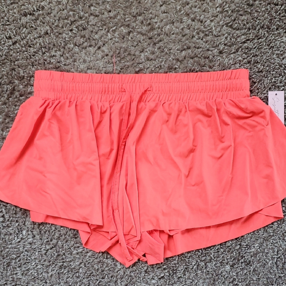 Women's Hot Coral Shorts
